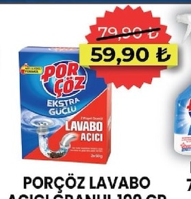 Porçöz Lavabo Açıcı Granül 100 Gr