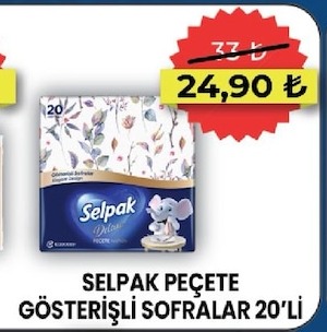 Selpak Peçete Gösterişli Sofralar 20'Li