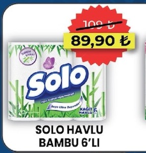 Solo Havlu Bambu 6'Lı