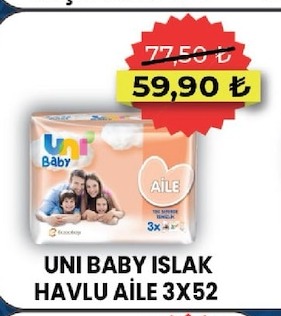 Uni Baby Islak Havlu Aile 3X52