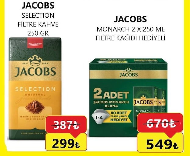 Jacobs Monarch 2 X 250 Ml Filtre Kağıdı Hediye