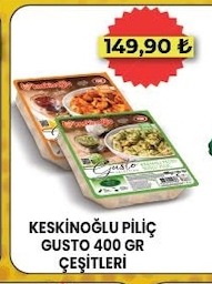 Keskinoğlu Piliç Gusto 400 Gr Çeşitleri
