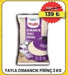 Yayla Osmancik Pirinç 2 Kg