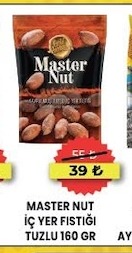 Master Nut İç Yer Fıstığı Tuzlu 160 Gr