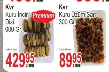 Kvr Kuru İncir Dizi 600 Gr.
