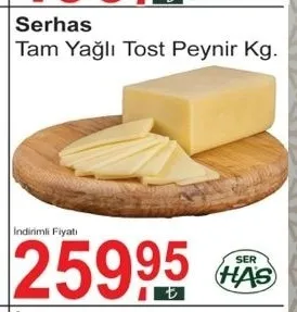 Serhas Tam Yağlı Tost Peynir Kg.