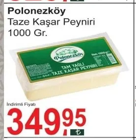 Polonezköy Taze Kaşar Peyniri 1000 Gr.