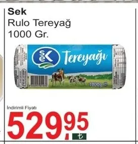 Sek Rulo Tereyağ 1000 Gr.