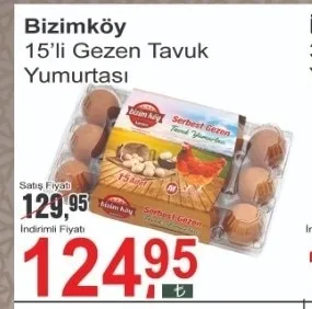 Bizimköy 15'Li Gezen Tavuk Yumurtası