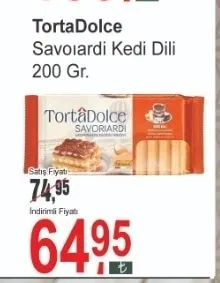 Tortadolce Savoiardi Kedi Dili 200 Gr.