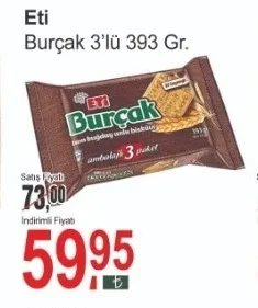 Eti Burçak 3'Lü 393 Gr.