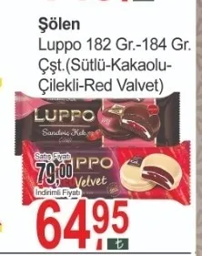 Şölen Luppo 182 Gr.-184 Gr. Çşt.(Sütlü-Kakaolu-Çilekli-Red Valvet)
