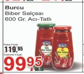 Burcu Biber Salçası 600 Gr. Acı-Tatlı