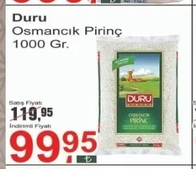 Duru Osmancık Pirinç 1000 Gr.
