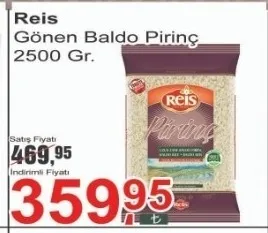 Reis Gönen Baldo Pirinç 2500 Gr.