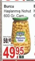 Burcu Haşlanmış Nohut 600 Gr. Cam