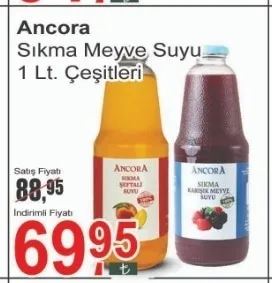 Ancora Sıkma Meyve Suyu 1 Lt. Çeşitleri