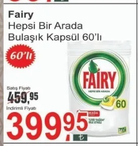 Fairy Hepsi Bir Arada Bulaşık Kapsül 60'Lı