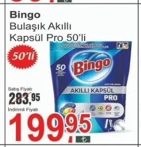 Bingo Bulaşık Akıllı Kapsül Pro 50'Li