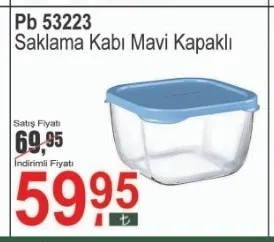 Pb 53223 Saklama Kabı Mavi Kapaklı