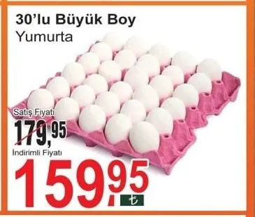 30'Lu Büyük Boy Yumurta