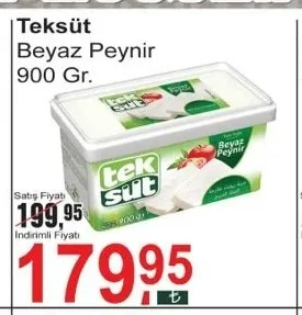 Teksüt Beyaz Peynir 900 Gr.