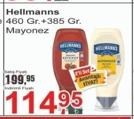 Hellmann'S Mayonez 460 Gr.+385 Gr.