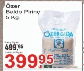 Özer Baldo Pirinç 5 Kg.