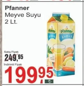 Pfanner Meyve Suyu 2 Lt.