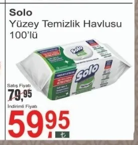 Solo Yüzey Temizlik Havlusu 100'Lü