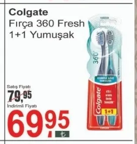 Colgate Fırça 360 Fresh 1+1 Yumuşak
