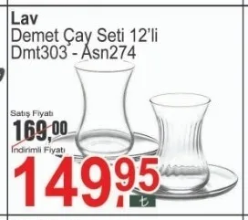Lav Demet Çay Seti 12'Li Dmt303 - Asn274