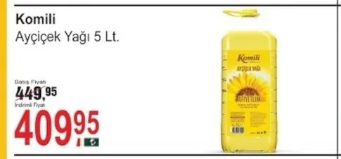 Komili Ayçiçek Yağı 5 Lt.