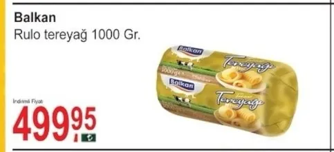 Balkan Rulo Tereyağ 1000 Gr.