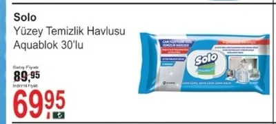 Solo Yüzey Temizlik Havlusu Aquablok 30'Lu