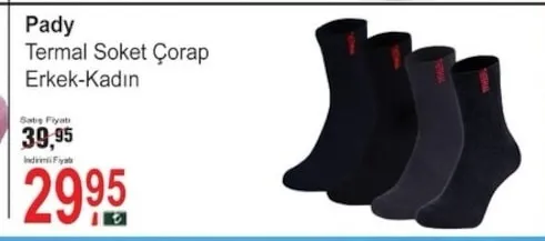 Pady Termal Soket Çorap Erkek-Kadın