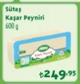 Sütaş Kaşar Peyniri 600 G