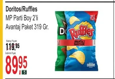 Doritos/Ruffles Mp Parti Boy 2'Li Avantaj Paket 319 Gr.