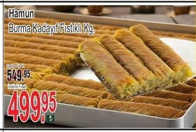 Hamun Burma Kadayıf Fıstıklı Kg
