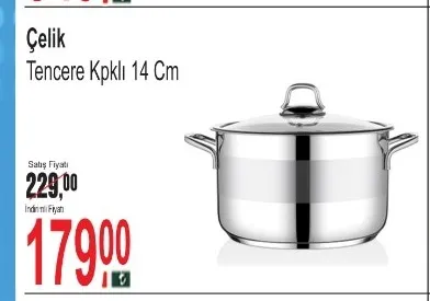 Çelik Tencere Kpklı 14 Cm