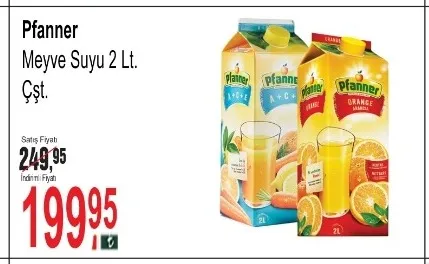 Pfanner Meyve Suyu 2 Lt. Çşt.