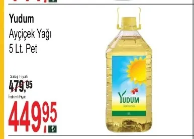 Yudum Ayçiçek Yağı 5 Lt Pet