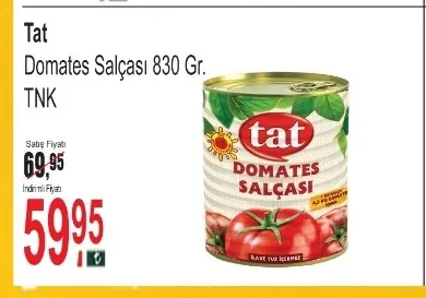 Tat Domates Salçası 830 Gr. Tnk