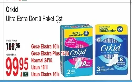 Orkid Ultra Extra Dörtlü Paket Çşt
