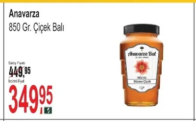 Anavarza 850 Gr. Çiçek Balı