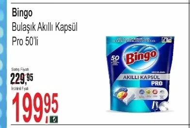 Bingo Bulaşık Akıllı Kapsül Pro 50'Li
