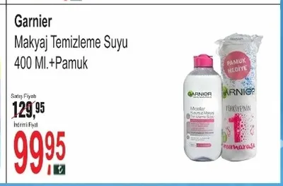 Garnier Makyaj Temizleme Suyu 400 Ml.+Pamuk