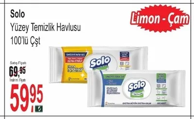 Solo Yüzey Temizlik Havlusu 100'Lü Çşt