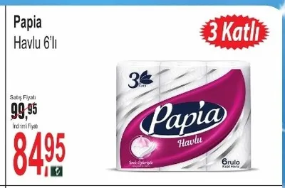 Papia Havlu 6'Lı