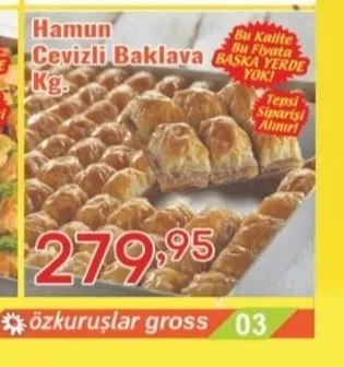 Hamun Cevizli Baklava Kg